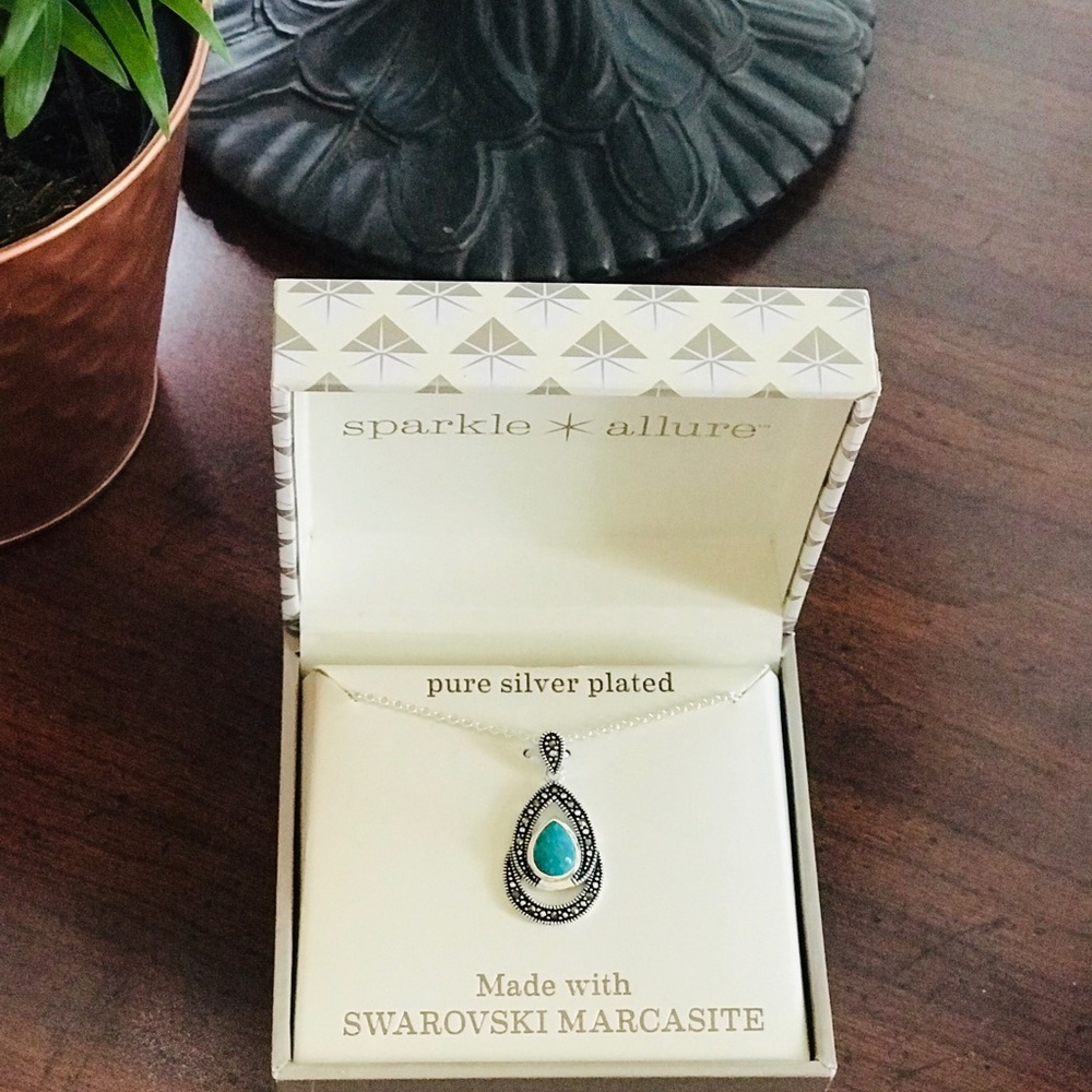 Silver Swarovski necklace